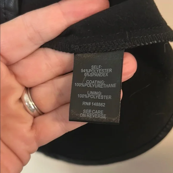 Torrid Black Faux Leather Peplum Top - Picture 6 of 6